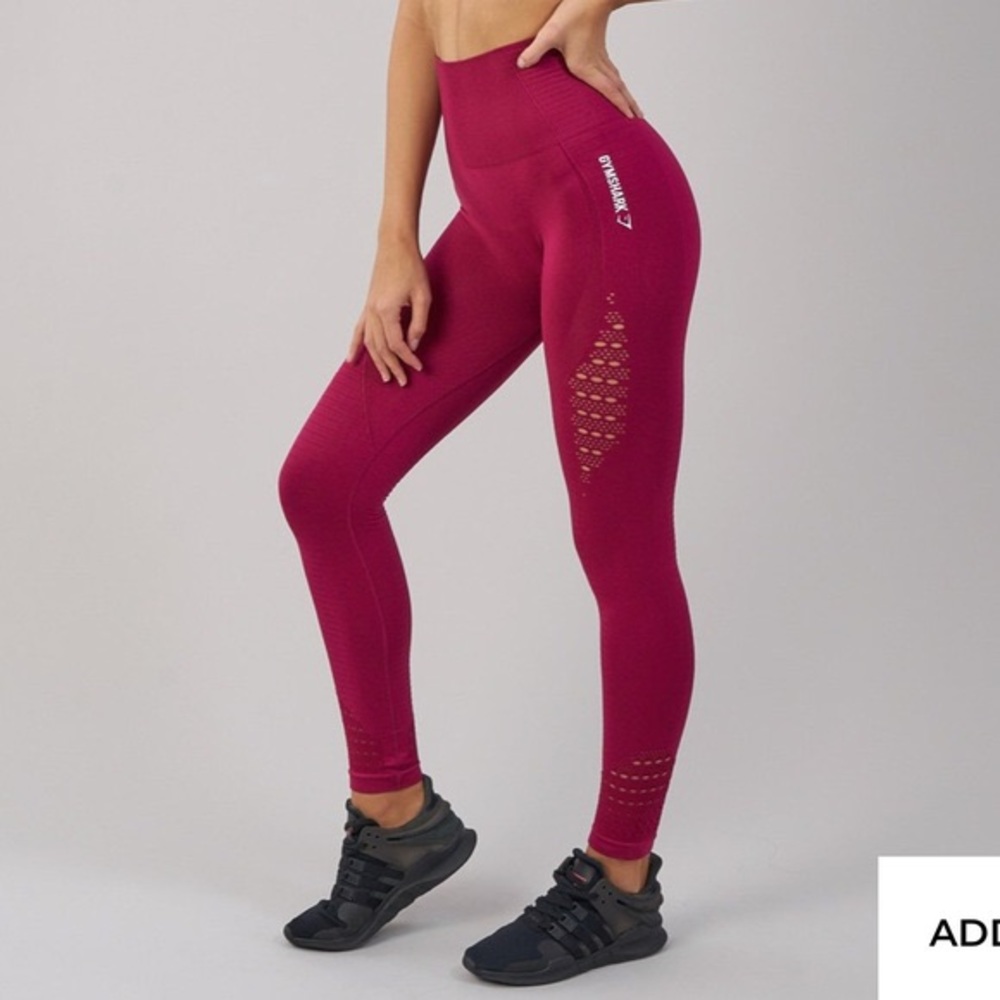 GYMSHARK SEAMLESS ENERGY LEGGINGS - BEET